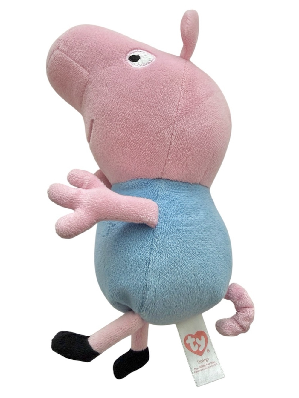 Ty George Pig Plush in Pink and Light Blue